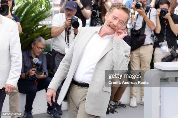 Bryan Cranston attends the "Asteroid City" photocall at the 76th annual Cannes film festival at Palais des Festivals on May 24, 2023 in Cannes,...