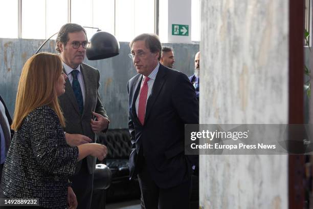 President Antonio Garamendi and Pascual CEO Tomas Pascual Gomez-Cuetara talk at the closing of the XXX Annual Forum of the Excellence in Management...