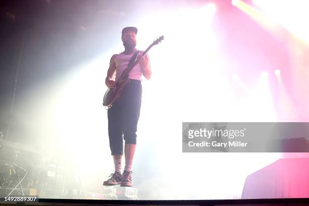 Simon Delaney of Don Broco performs in concert during the opening show of The Used & Pierce the Veil's "Creative Control Tour" at HEB Center on May...