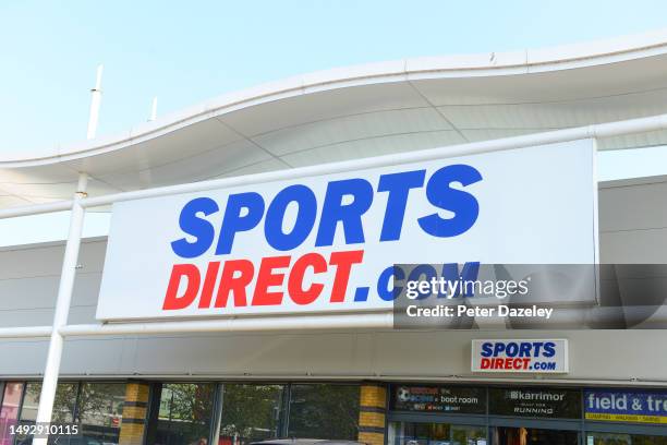 Sports Direct External Store Sign on May 25 2023 in London, England.