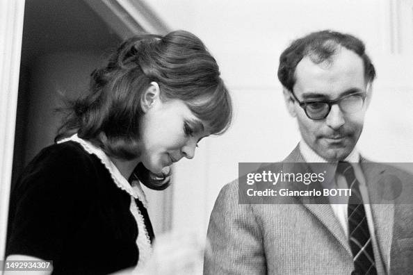 Anna Karina et JeanLuc Godard sur le tournage du film 'Alphaville