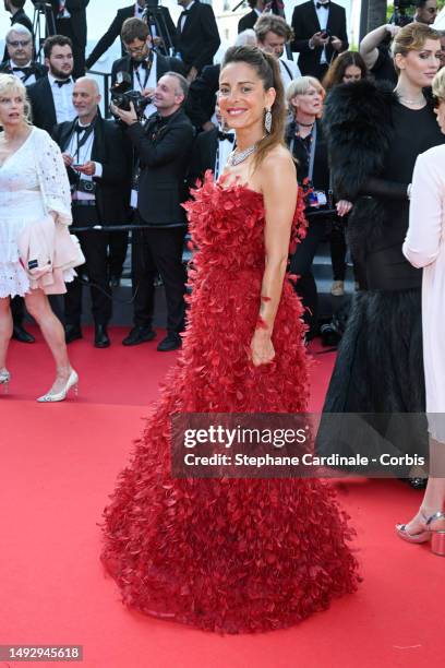 Audrey Dana attends the "La Passion De Dodin Bouffant" red carpet during the 76th annual Cannes film festival at Palais des Festivals on May 24, 2023...