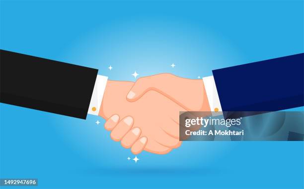 agreement, friendship, contract... - congratulations blue background stock illustrations
