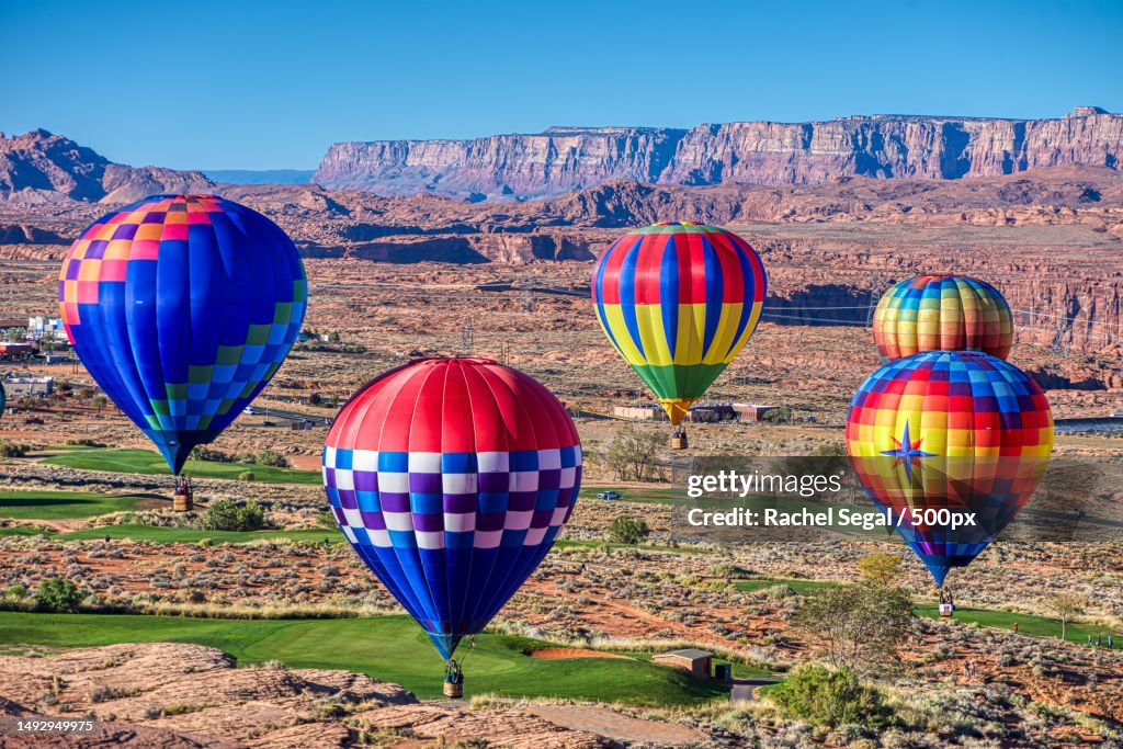 Beautiful hot air balloons in sky,Phoenix,Arizona,United States,USA