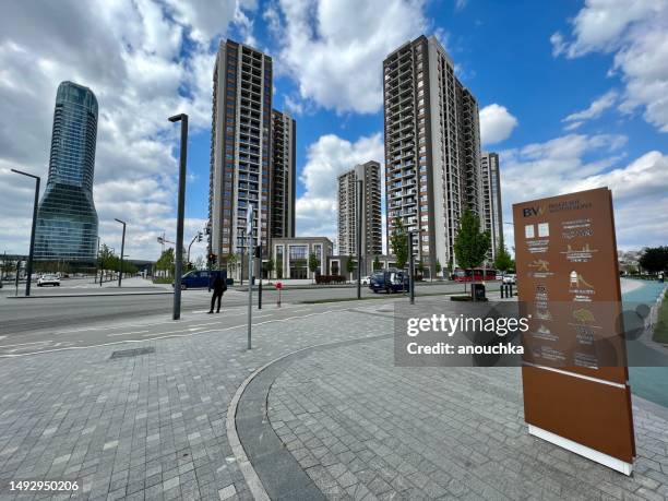 new residential area in belgrade, serbia - belgrade skyline imagens e fotografias de stock