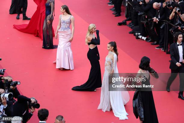 Hana Cross attends the "La Passion De Dodin Bouffant" red carpet during the 76th annual Cannes film festival at Palais des Festivals on May 24, 2023...