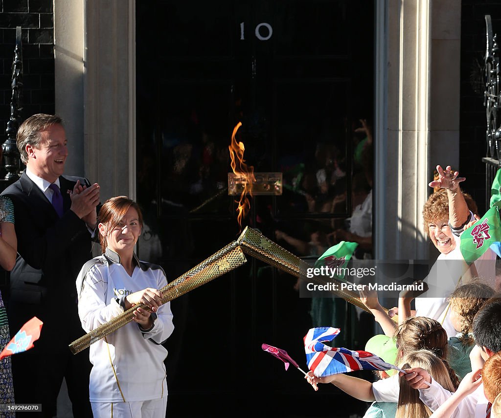 After 68 Days Travelling Around The UK The Olympic Torch Reaches Central London Ahead Of The Opening Ceremony