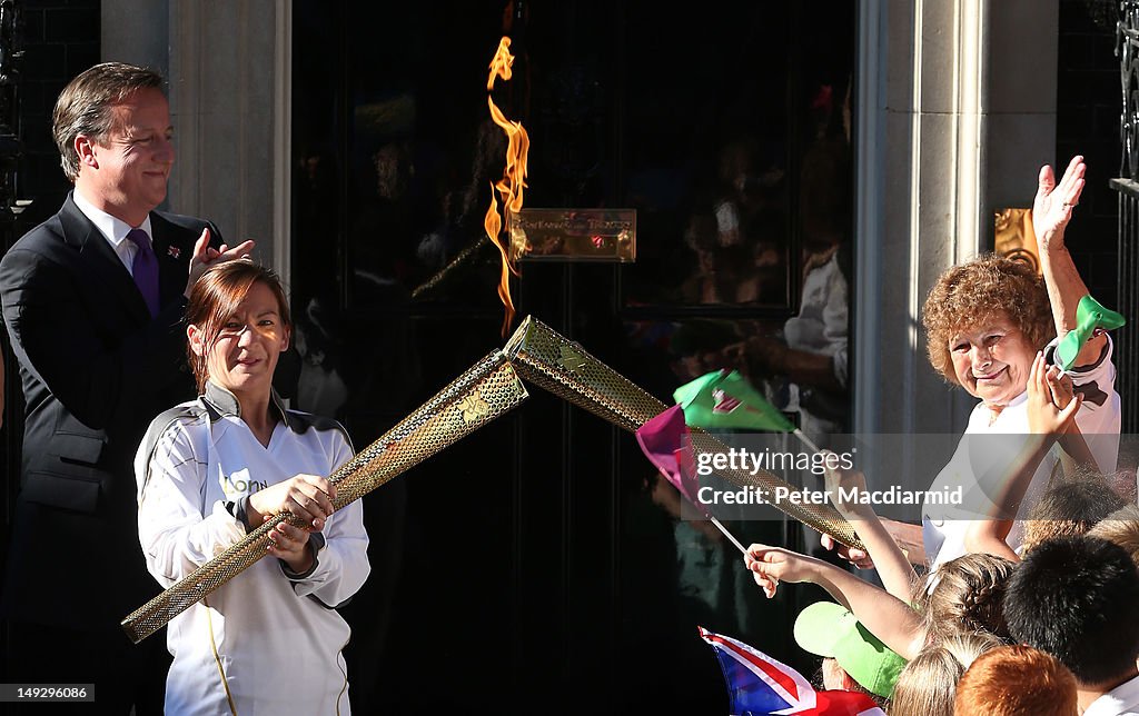 After 68 Days Travelling Around The UK The Olympic Torch Reaches Central London Ahead Of The Opening Ceremony