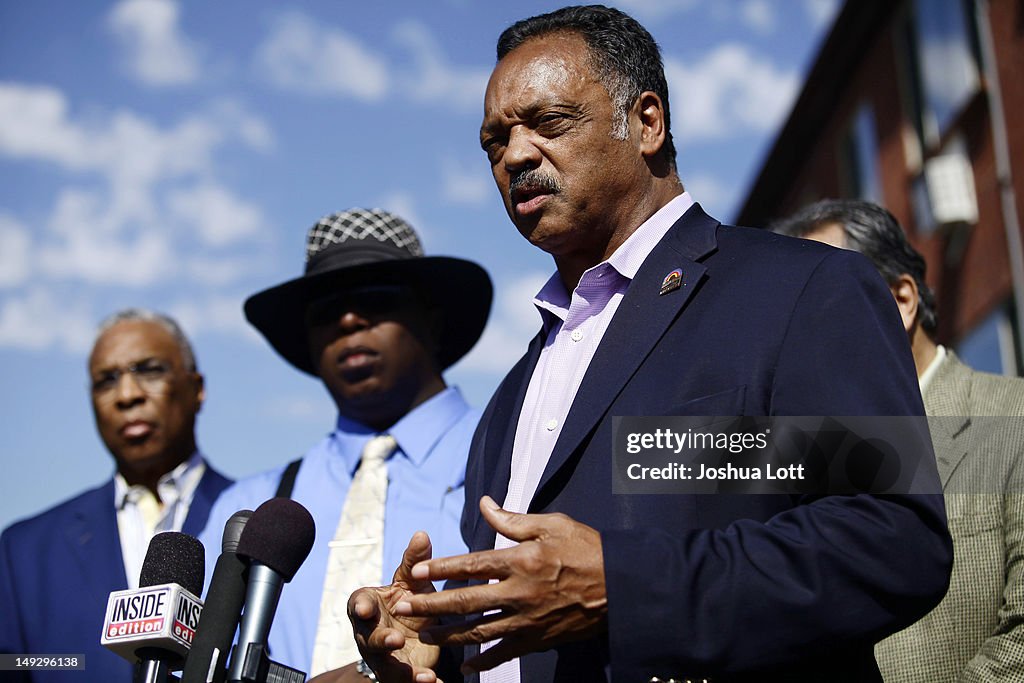 Jesse Jackson Discusses Gun Control During Visit To Aurora, CO
