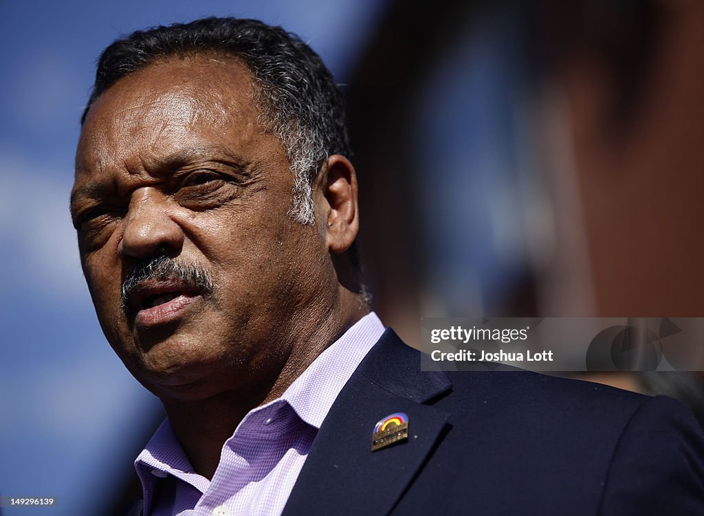 Jesse Jackson Discusses Gun Control During Visit To Aurora, CO