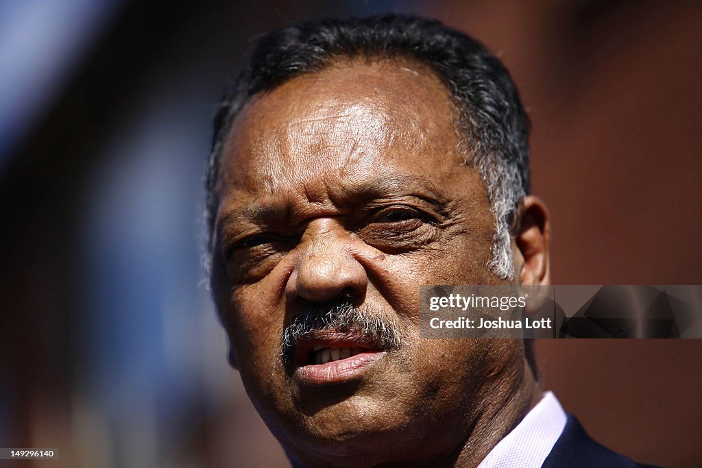 Jesse Jackson Discusses Gun Control During Visit To Aurora, CO