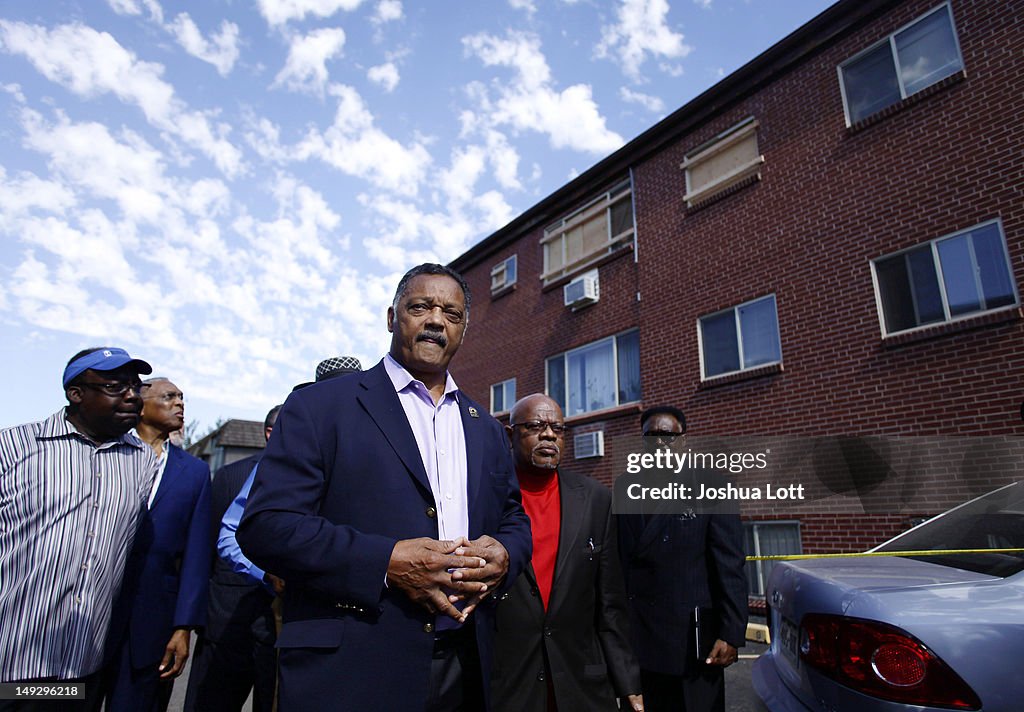 Jesse Jackson Discusses Gun Control During Visit To Aurora, CO