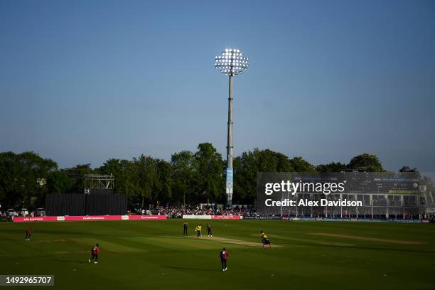 General view of play during the Vitality Blast T20 match between Kent Spitfires and Gloucestershire at The Spitfire Ground on May 24, 2023 in...