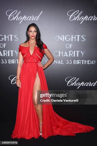 April Love Geary attends the Knights of Charity Eternal 33 Birthday during the 76th annual Cannes film festival at on May 24, 2023 in Cannes, France.