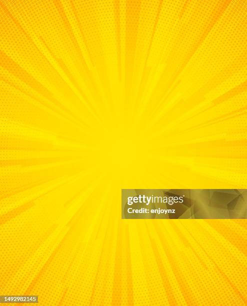 gelbe comic-explosionsvektorexplosion - yellow background stock-grafiken, -clipart, -cartoons und -symbole