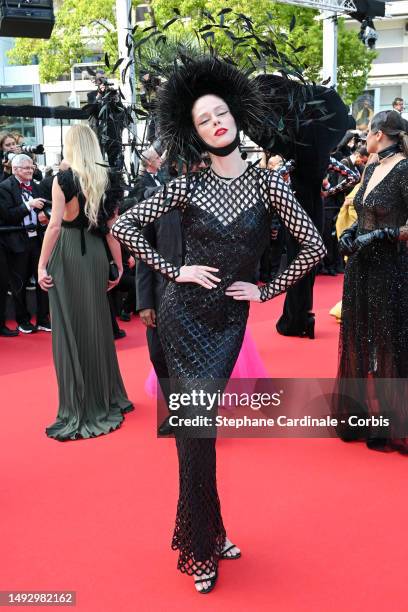 Coco Rocha attends the "La Passion De Dodin Bouffant" red carpet during the 76th annual Cannes film festival at Palais des Festivals on May 24, 2023...