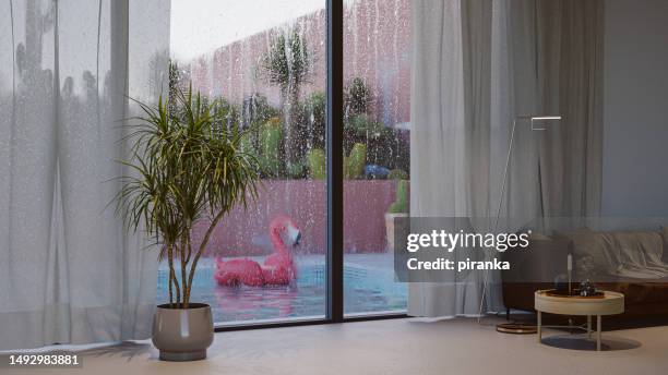 summer rain - rainy day window stock pictures, royalty-free photos & images
