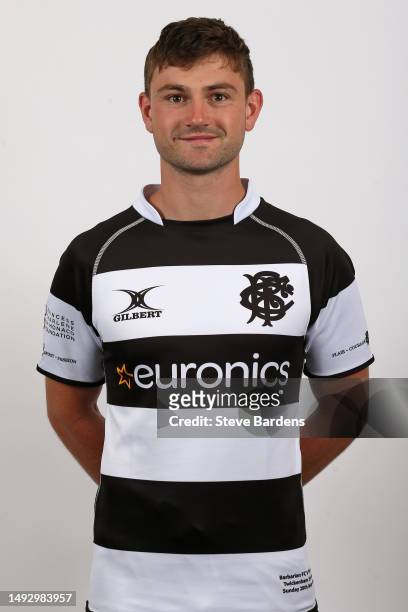 Jack Maunder poses during the Barbarians squad portraits session at Royal Garden Hotel on May 24, 2023 in London, England. The Barbarians will play...