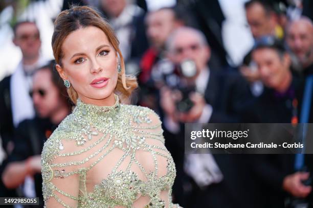 Kate Beckinsale attends the "La Passion De Dodin Bouffant" red carpet during the 76th annual Cannes film festival at Palais des Festivals on May 24,...