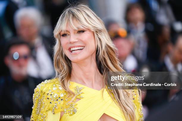 Heidi Klum attends the "La Passion De Dodin Bouffant" red carpet during the 76th annual Cannes film festival at Palais des Festivals on May 24, 2023...