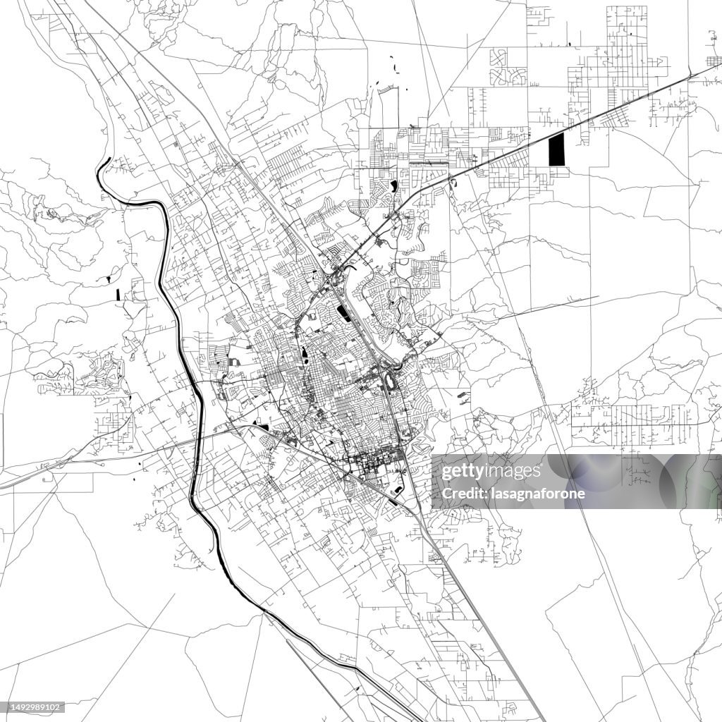 Las Cruces, New Mexico, USA Vector Map