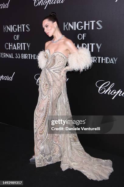 Kristina Liliana Chudinova attends the Knights of Charity Eternal 33 Birthday during the 76th annual Cannes film festival at on May 24, 2023 in...