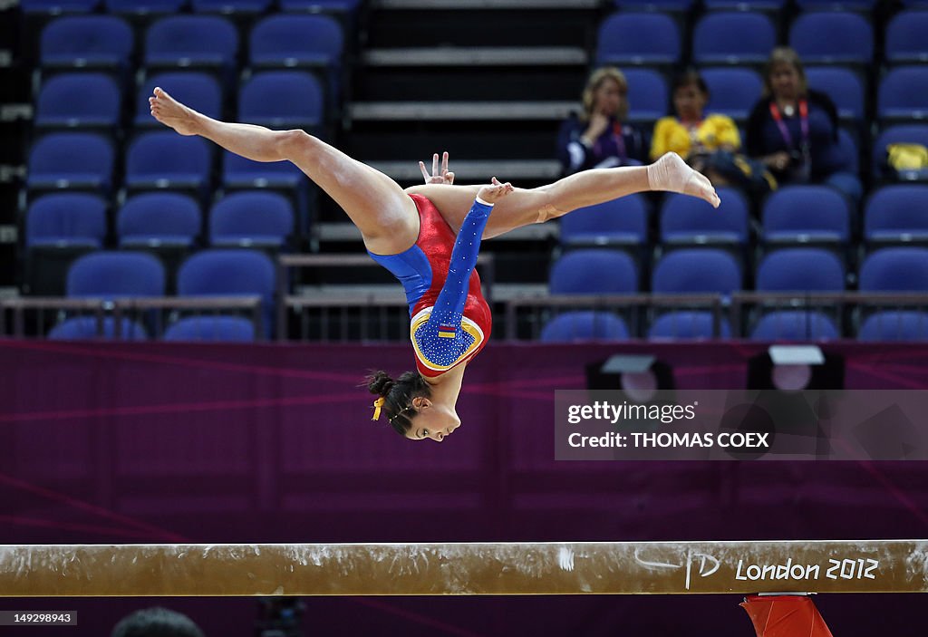 Colombia's gymnast Jessica Gil Ortiz tak