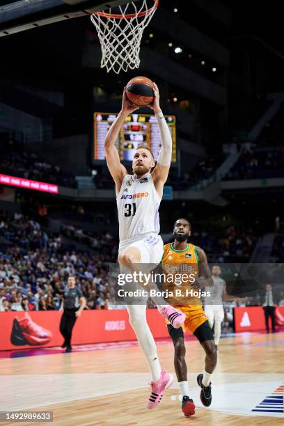 Dzanan Musa of Real Madrid during ACB League match between Real Madrid and Real Betis at WiZink Center on May 24, 2023 in Madrid, Spain.