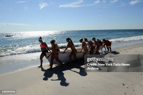 Hundreds of women from across the Northeast flocked to Sandy Hook Unit in Highlands, N.J., Wednesday to dive into the physically demanding National...