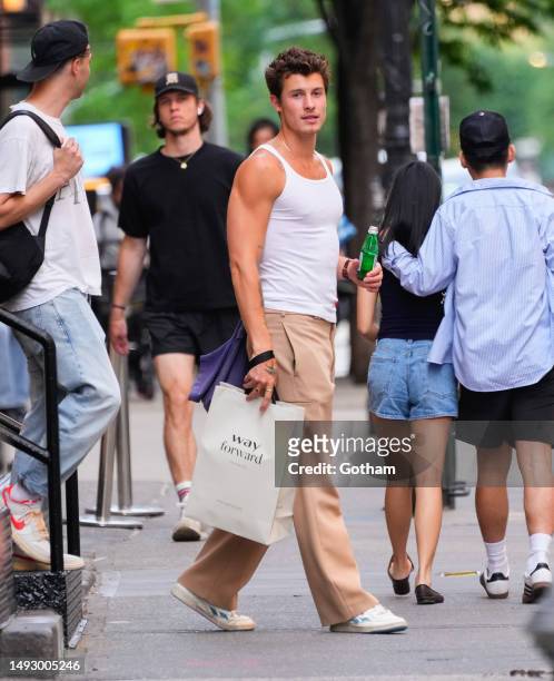 Shawn Mendes is seen on May 24, 2023 in New York City.
