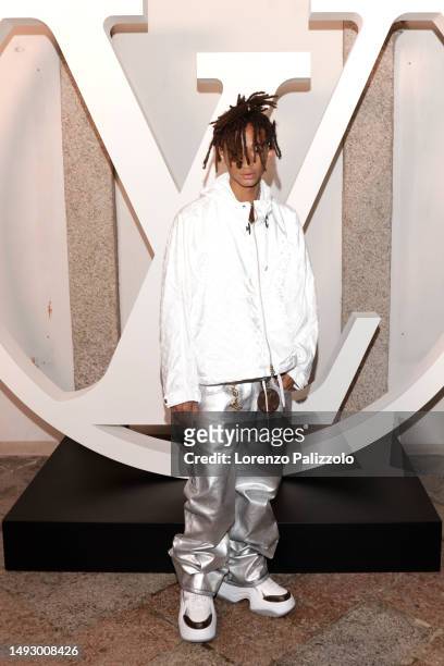 Jaden Smith attends the photocall ahead of the Louis Vuitton Cruise Show 2024 at Isola Bella on May 24, 2023 in Stresa, Italy.