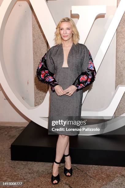 Cate Blanchett attends the photocall ahead of the Louis Vuitton Cruise Show 2024 at Isola Bella on May 24, 2023 in Stresa, Italy.