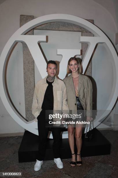 Chiara Ferragni and Fedez attend the photocall ahead of the Louis Vuitton Cruise Show 2024 at Isola Bella on May 24, 2023 in Stresa, Italy.