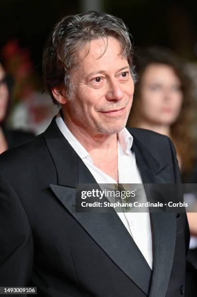 Mathieu Amalric attend the "Il Sol Dell'Avvenire " red carpet during the 76th annual Cannes film festival at Palais des Festivals on May 24, 2023 in...