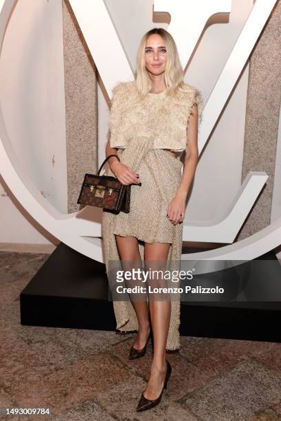 Candela Pelizza attends the photocall ahead of the Louis Vuitton Cruise Show 2024 at Isola Bella on May 24, 2023 in Stresa, Italy.