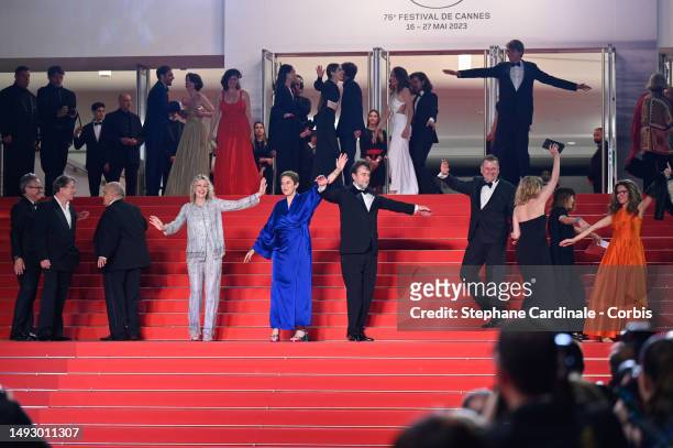 Margherita Buy, Federica Pontremoli, director Nanni Moretti and Barbora Bobulová attends the "Il Sol Dell'Avvenire " red carpet during the 76th...