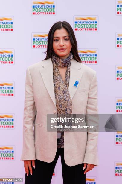 Yusra Mardini attends the Deutsche Postcode Lotterie Charity Gala 2023 on May 24, 2023 in Dusseldorf, Germany.