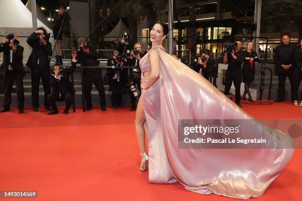 Sunny Leone attends the "Kennedy" red carpet during the 76th annual Cannes film festival at Palais des Festivals on May 24, 2023 in Cannes, France.