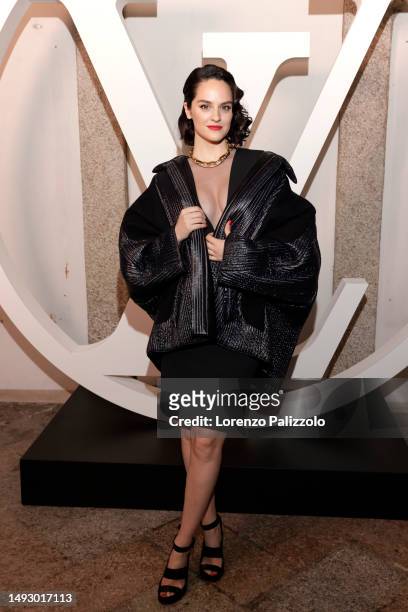 Noemie Merlant attends the photocall ahead of the Louis Vuitton Cruise Show 2024 at Isola Bella on May 24, 2023 in Stresa, Italy.