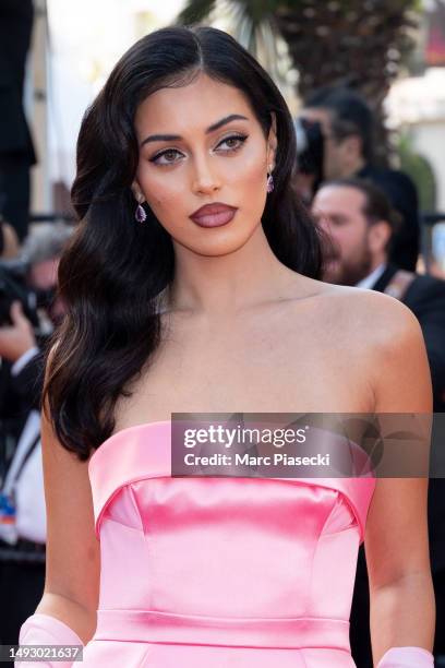 Cindy Kimberly attends the "La Passion De Dodin Bouffant" red carpet during the 76th annual Cannes film festival at Palais des Festivals on May 24,...