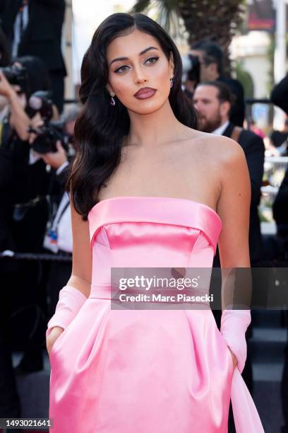 Cindy Kimberly attends the "La Passion De Dodin Bouffant" red carpet during the 76th annual Cannes film festival at Palais des Festivals on May 24,...