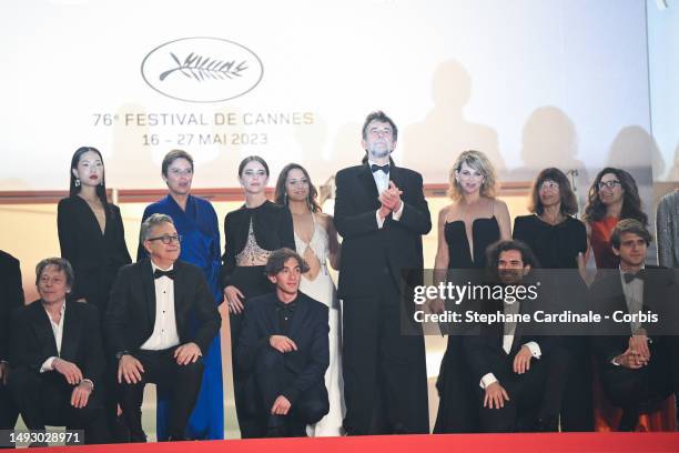 Domenico Procacci, Mathieu Amalric, Francesca Marciano, Margherita Buy, director Nanni Moretti, Barbora Bobulova, Valentina Romani and Zsolt Anger...