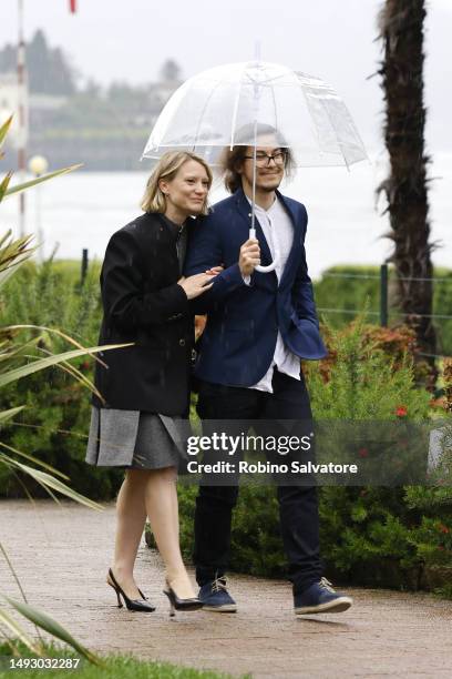 Guests are seen exiting from hotel ahead of the Louis Vuitton Cruise 2024 on May 24, 2023 in Stresa, Italy.