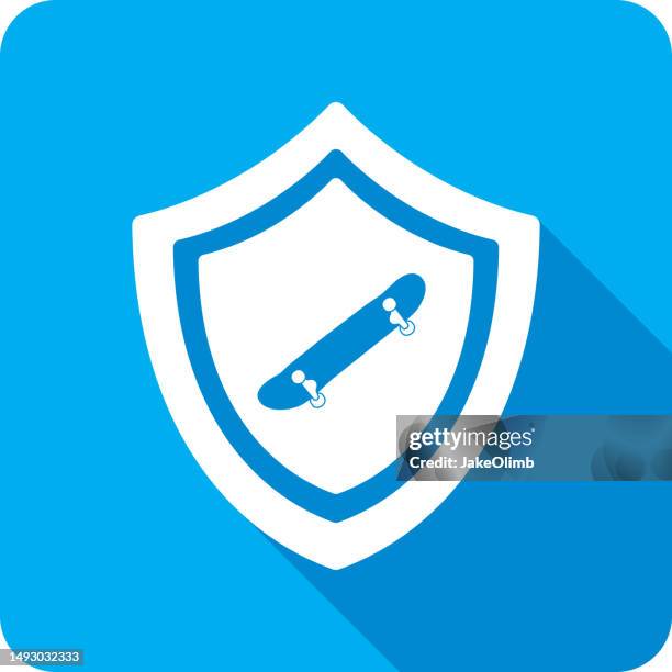shield skateboard icon silhouette 2 - metal rolling stock illustrations
