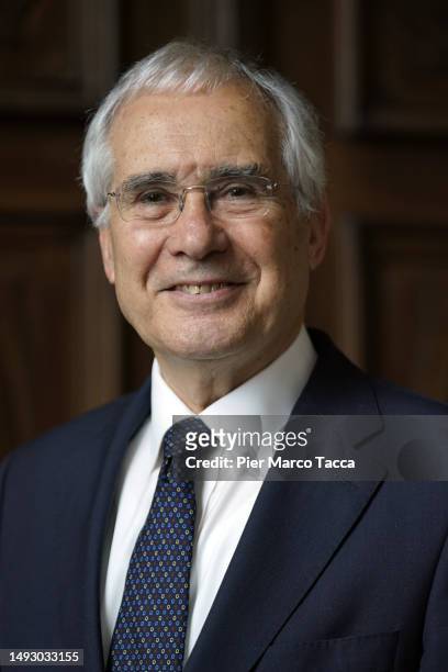 Nicholas Stern attends the Meeting with the 2001 Nobel Prize for Economics Joseph Eugene Stiglitz for the Lectio Cathedrae Magistralis "An economy...