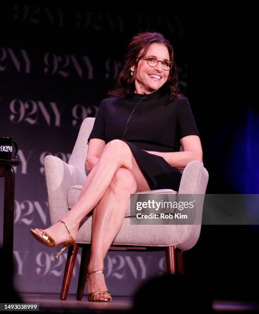 Julia Louis-Dreyfus speaks during "Julia Louis-Dreyfus In Conversation With Frank Rich" at The 92nd Street Y, New York on May 24, 2023 in New York...