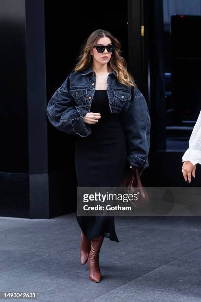 Hailee Steinfeld is seen in Midtown on May 24, 2023 in New York City.