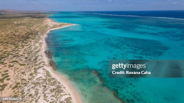 ningaloo reef aerial - marine reserve stock pictures, royalty-free photos & images