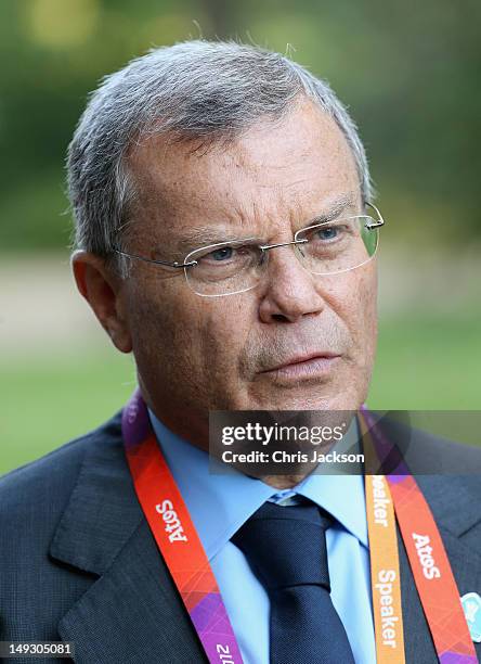 Sir Martin Sorrell attends a reception for delegates of the Global Investment Conference in Clarence House garden on July 26, 2012 in London, England.