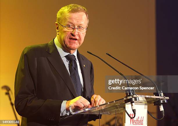 Australian Olympic Committee President John Coates speaks at the Australian Olympic Committee 2012 Olympic Games team flag bearer announcement at the...